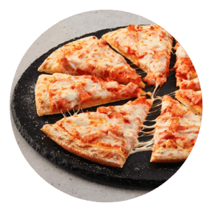 Pizza Margherita como extra nas Festas de Aniversário