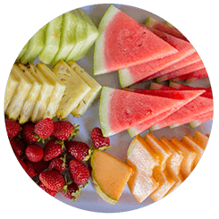 Fruta da época como extra nas Festas de Aniversário