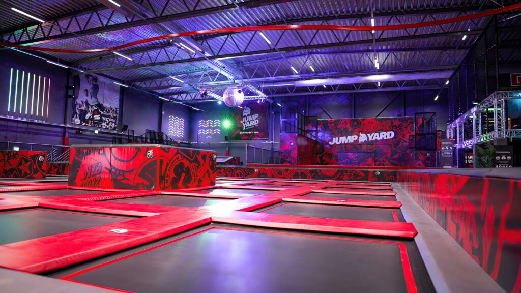 Zona de trampolins da JumpYard: o Main Court